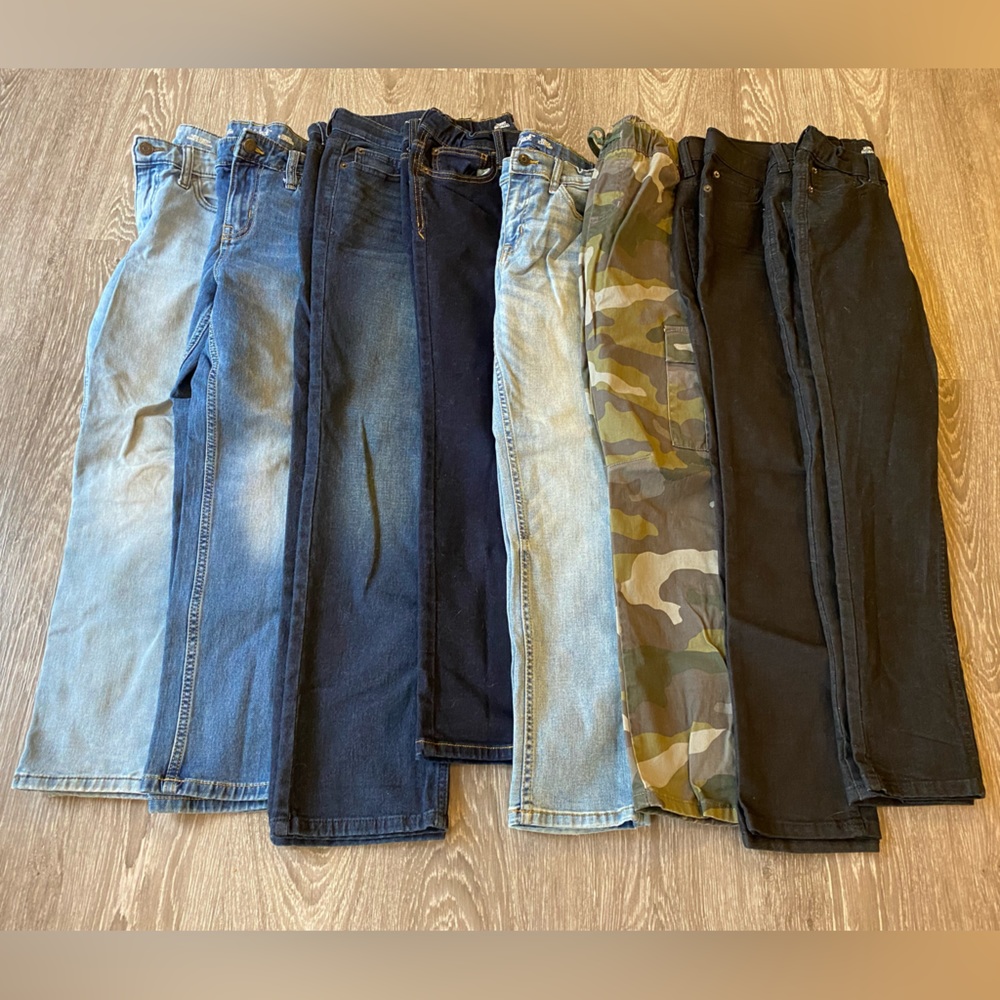 8 pairs of BOYS Cat & Jack size 12 jeans (most never worn).